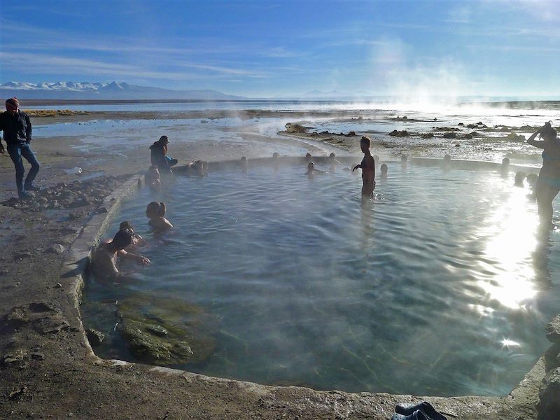 Bain thermal de Polques - Réserve nationale de faune andine Eduardo Avaroa - Province de Sud Lípez - Département de Potosí - Bolivie