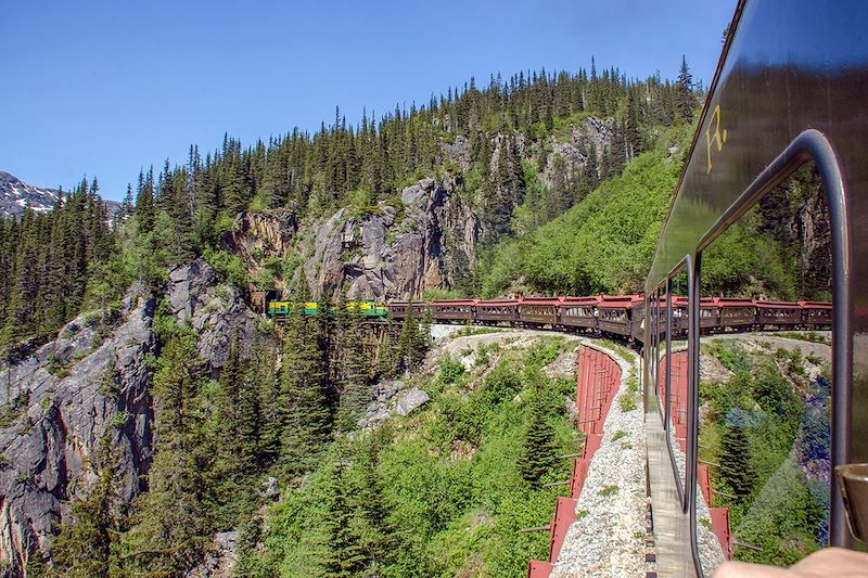 A bord du train, sur la White Pass et Yukon Route - Canada