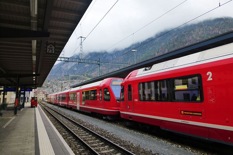 Féerie hivernale suisse en train panoramique