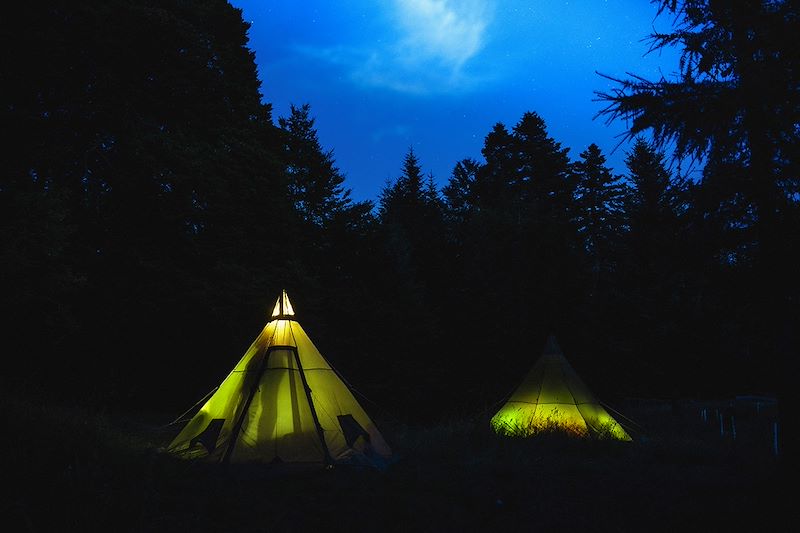 Rando avec un âne en Ardéche entre pâturages, forêts et volcans avec nuits en gîte, auberge et tipi.