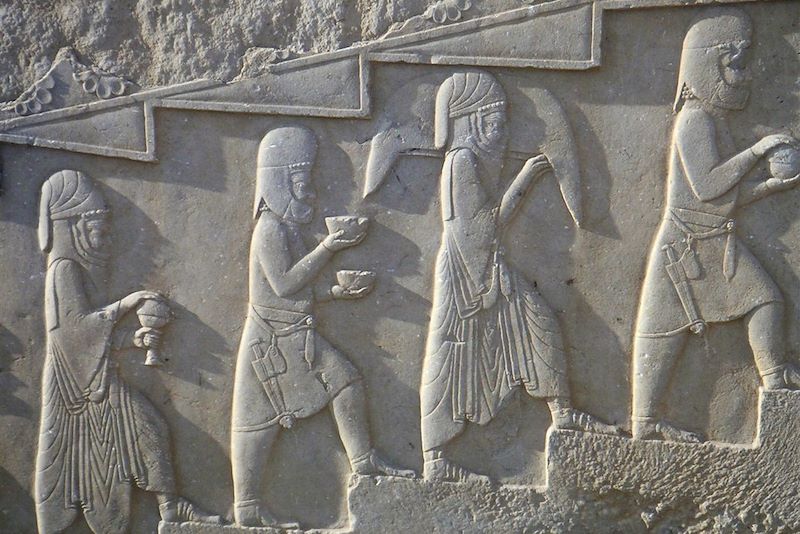 Détail d'un bas-relief - Tachara (Palais de Darius) - Persépolis - Iran 