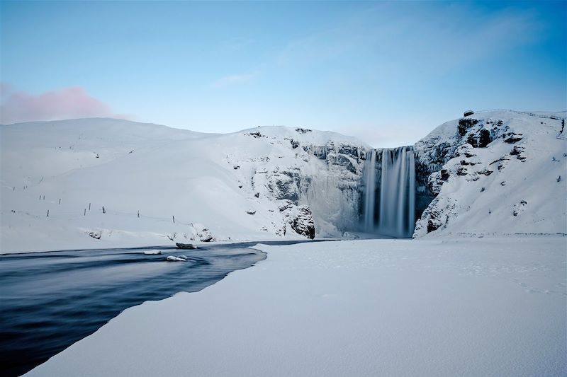 Chutes de Skógafoss en hiver - Islande