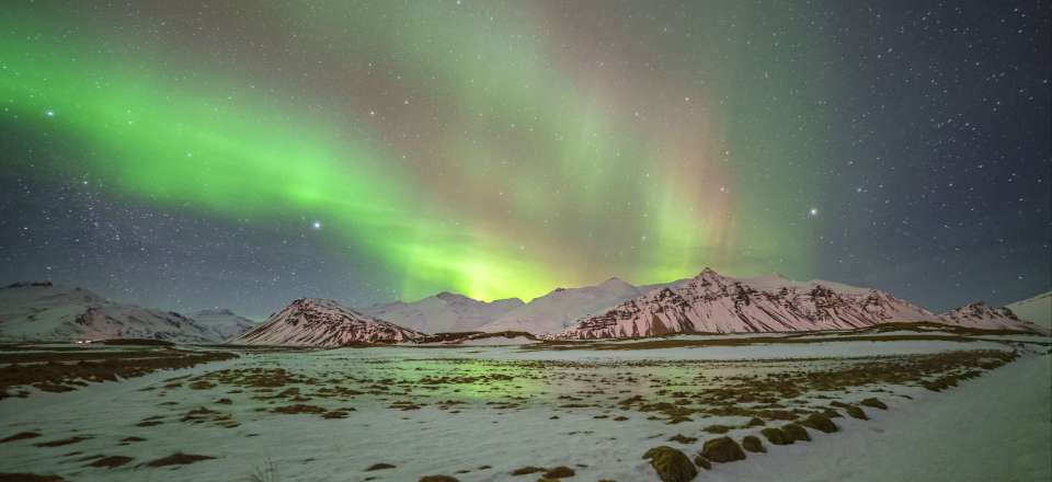 Voyage aurores boréales en Islande : autotour de Reykjavík aux sublimes paysages de la côte Sud et condensé d’activités givrées