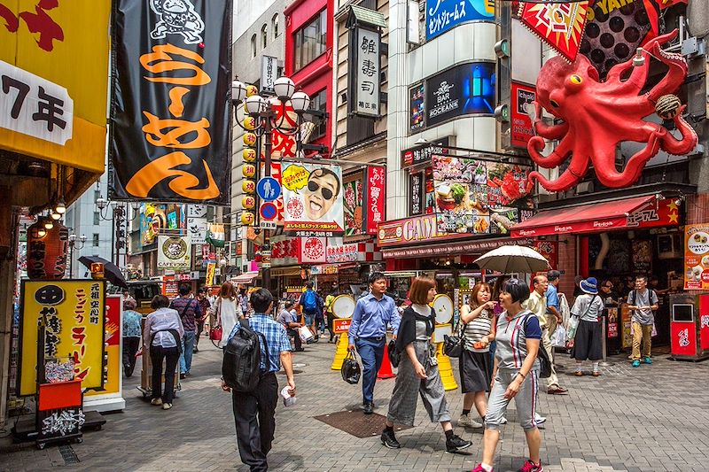 Rue Dotonbori à Osaka - Région du Kansai - Japon