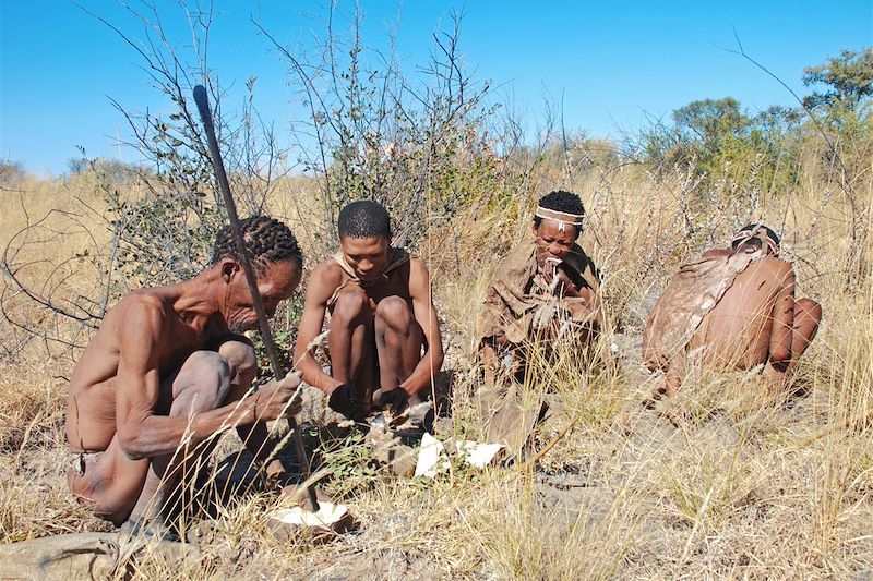 Village bushmen près de Tsumkwe - Région d'Otjozondjupa - Namibie