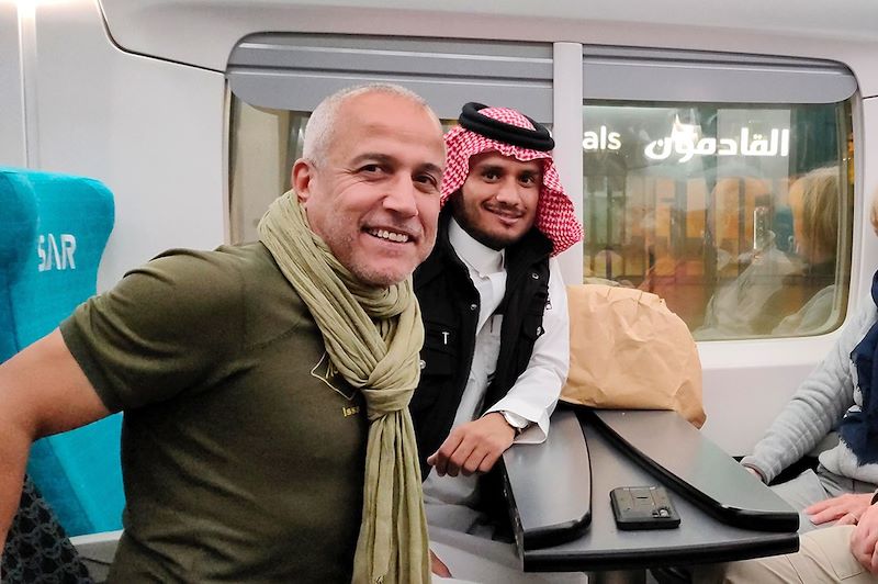 Dans le train en Arabie saoudite