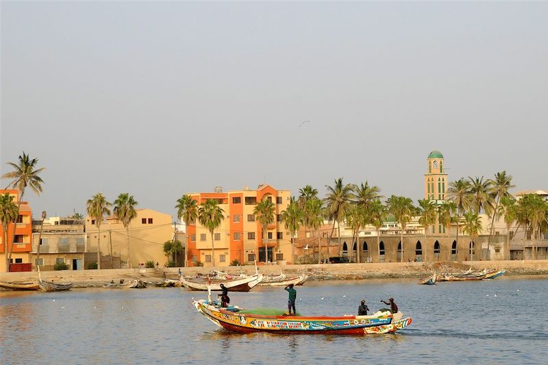 Pirogue sur le fleuve Sénégal - Saint Louis - Département de Saint-Louis - Région de Saint-Louis - Sénégal 