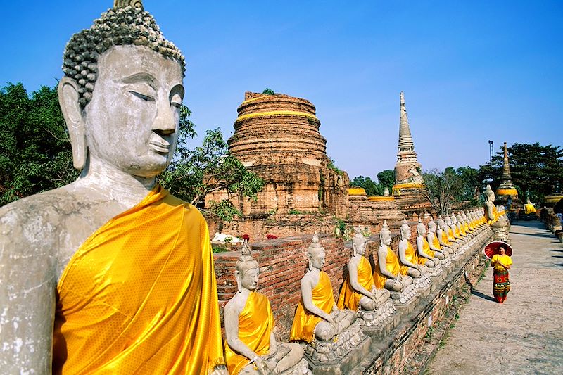 Circuit au nord Thaïlande et au sud : Bangkok, Ayutthaya à vélo, Chiang Mai, trek avec nuit chez l'habitant et plages de Koh Tao