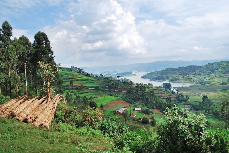 A la frontière entre le Rwanda et Ouganda