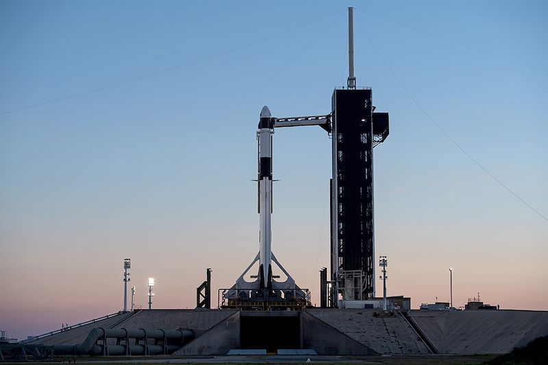 Rampe de lancement de la fusée Falcon 9 de SpaceX - Pas de tir 39-A - Centre spatial Kennedy - Etats-Unis