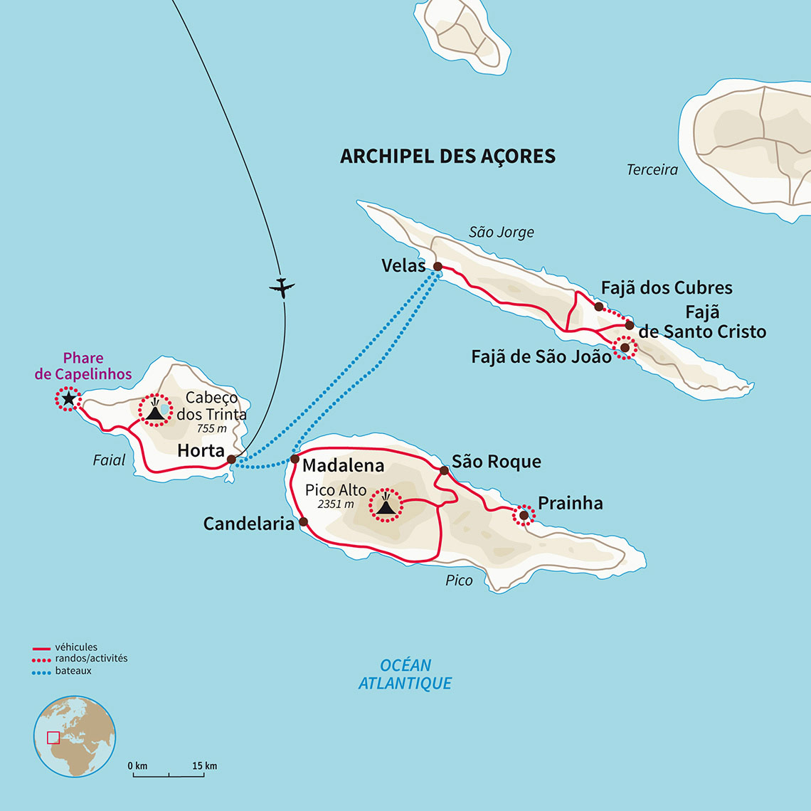 Voyage au Portugal à la découverte de trois îles très préservées de l'archipel des Açores : Faial, Pico et São Jorge