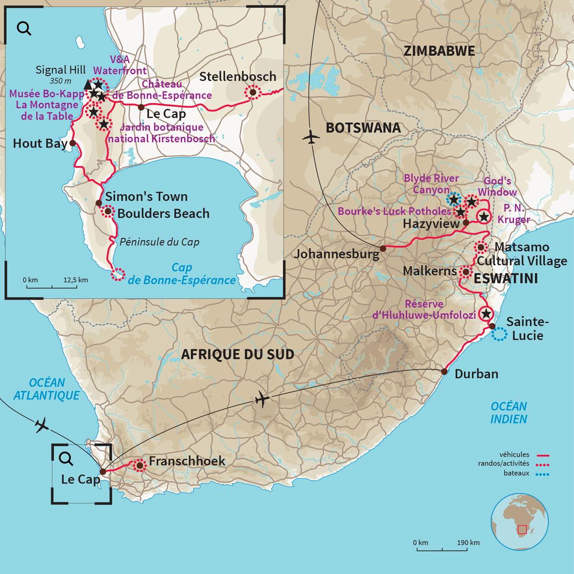 Le meilleur de l'Afrique du Sud: du Cap à Soweto avec le royaume d'eSwatini et le parc Kruger en hébergement tout confort