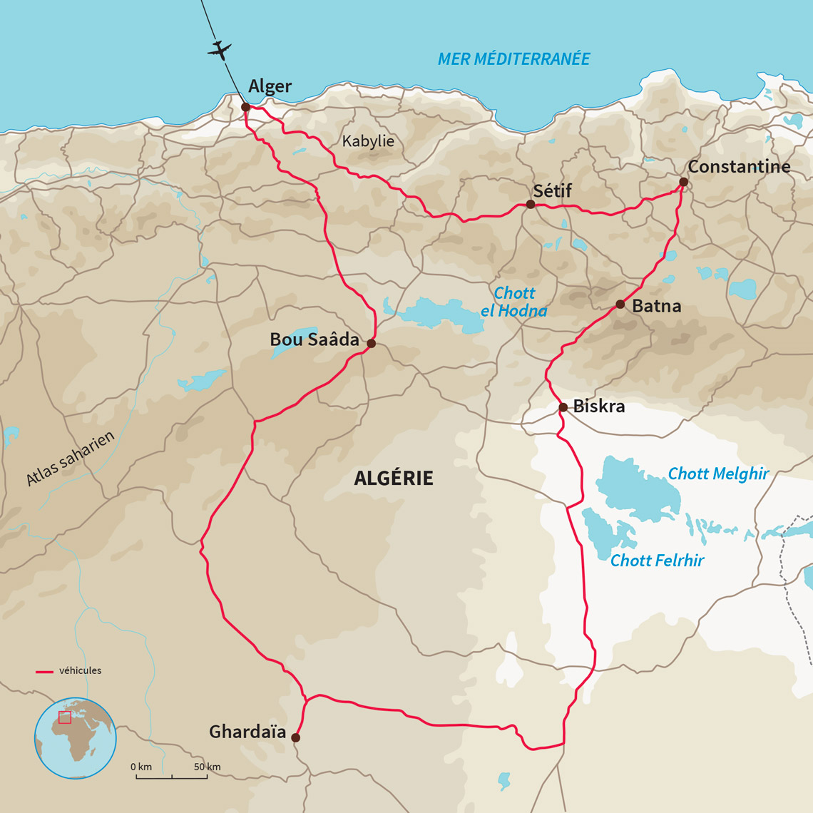 Découverte des cités et des merveilles du nord de l'Algérie avant d’explorer les oasis du sud en autotour sur la transsaharienne.