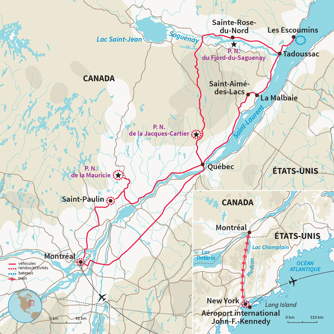 Voyage au Canada et à New-York : parcs du Québec de la Mauricie au Saguenay, observation des baleines et city-break à Big Apple