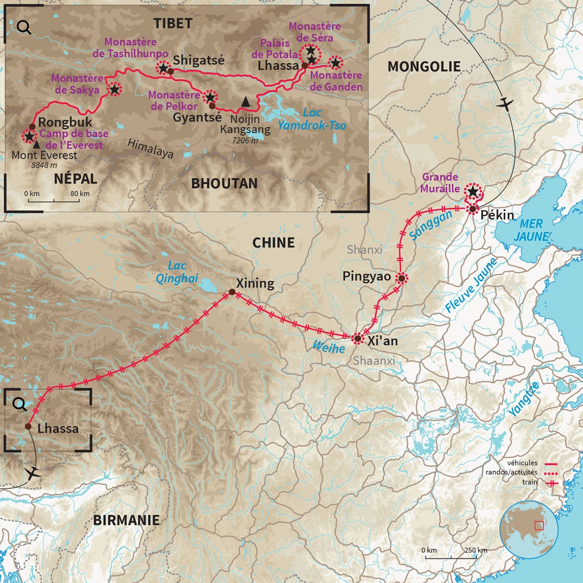 A bord du train le plus haut du monde, de Pékin à Lhassa, explorer Pékin & Xi’an jusque Lhassa et son toit du monde