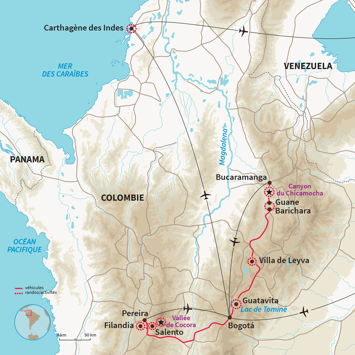 Les incontournables de la Colombie : cités coloniales, vallée de Cocora, région du café et la perle des Caraïbes : Carthagène !