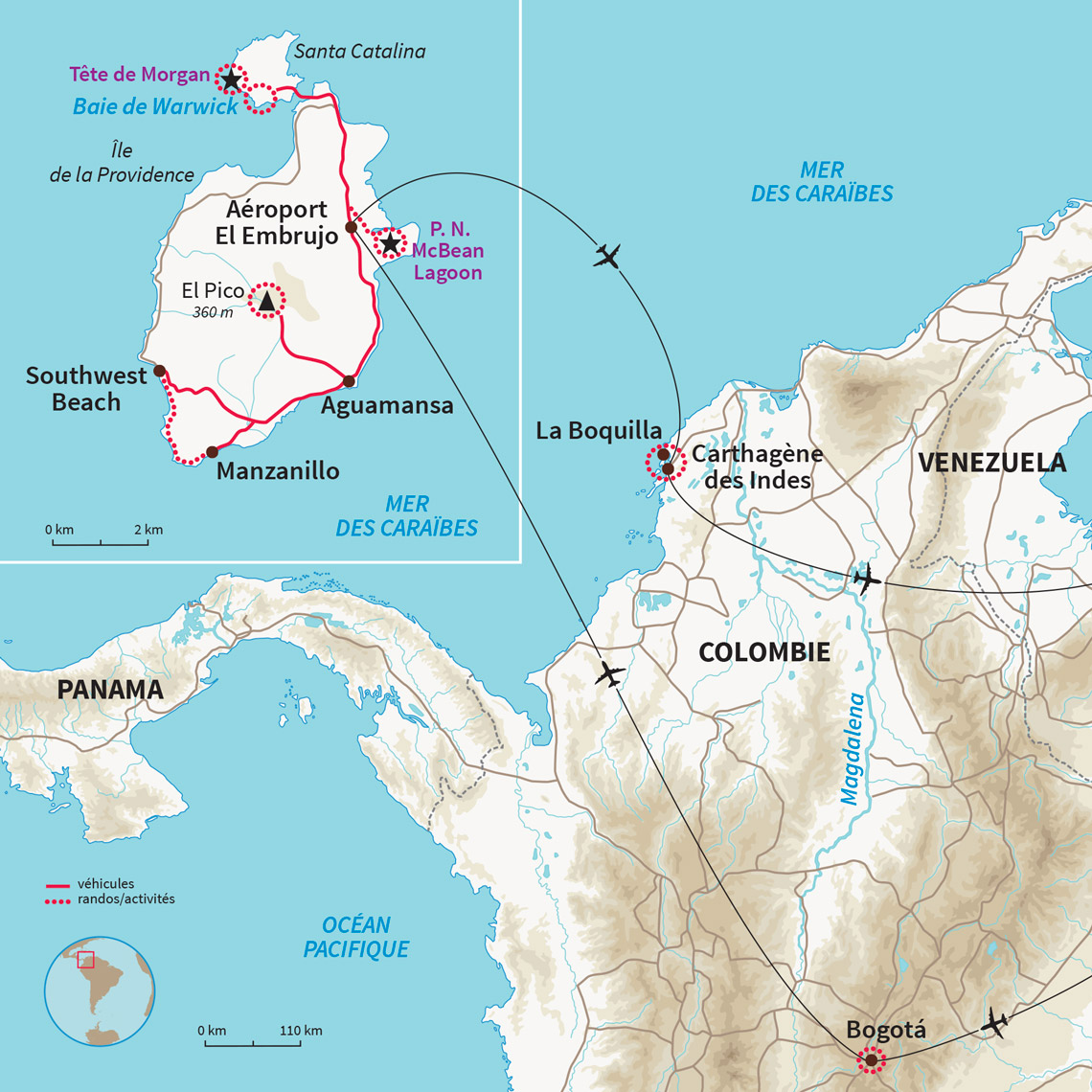 Circuit en Colombie à la découverte de Bogota et des Caraïbes entre Carthagène des Indes et l'île paradisiaque de Providencia