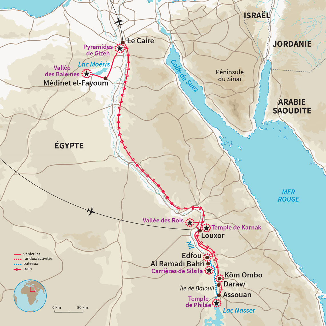 L'intégral de la vallée du Nil : les Pyramides de Gizeh, l'oasis de Fayoum, et la vallée des baleines 