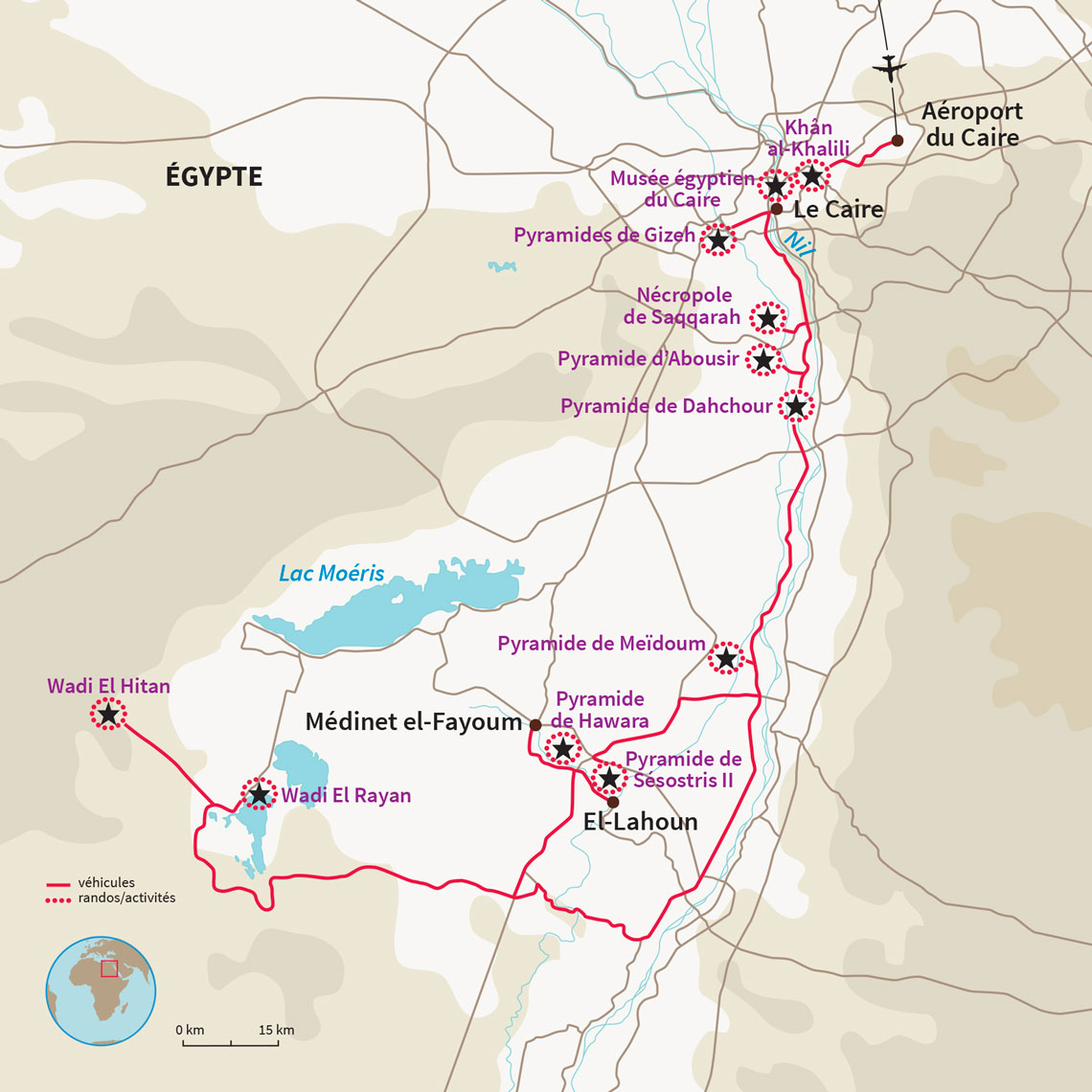 Exploration de l'Égypte antique, des pyramides légendaires aux oasis cachées de Fayoum avec l'égyptologue Amandine Marshall