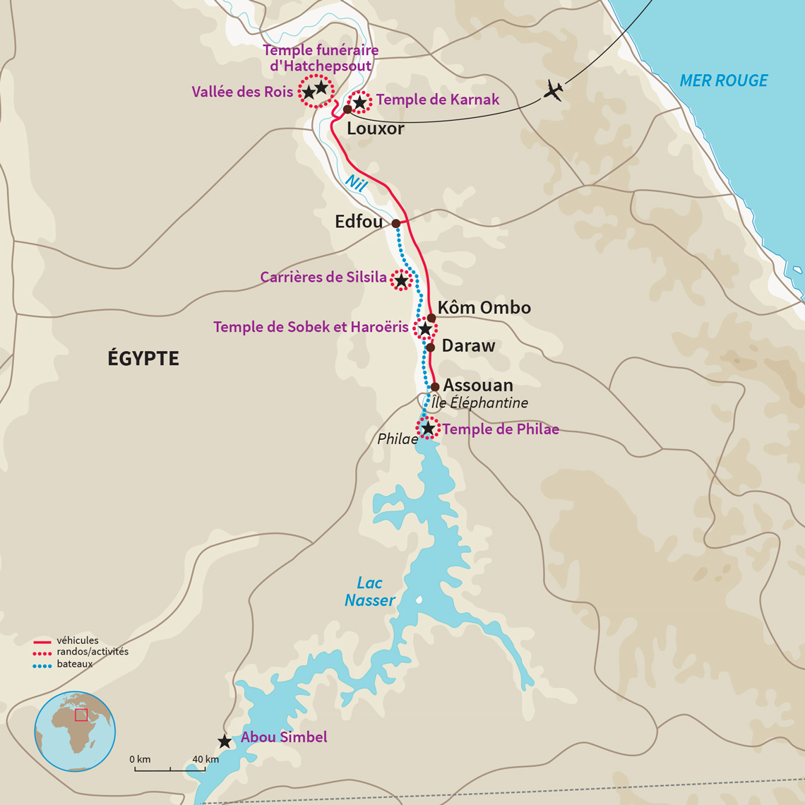 Croisière sur le Nil en Dahabieh de Louxor à Assouan, une découverte de l'Egypte antique au rythme du fleuve roi 