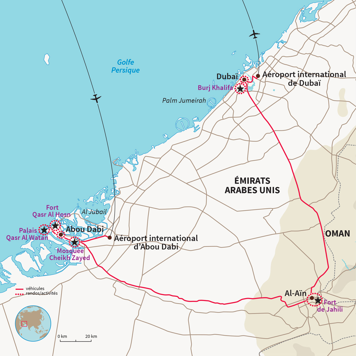 Découverte des Emirats Arabes Unis à travers Dubaï, Abu Dhabi et Al Aïn