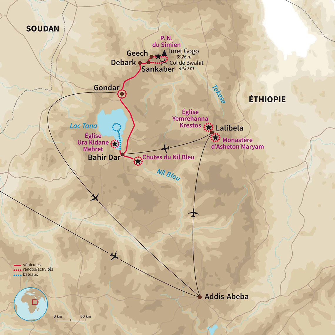 A la croisée des chemins, entre culture et rando, partez à la découverte du berceau de l’humanité de Lalibela au massif du Simien