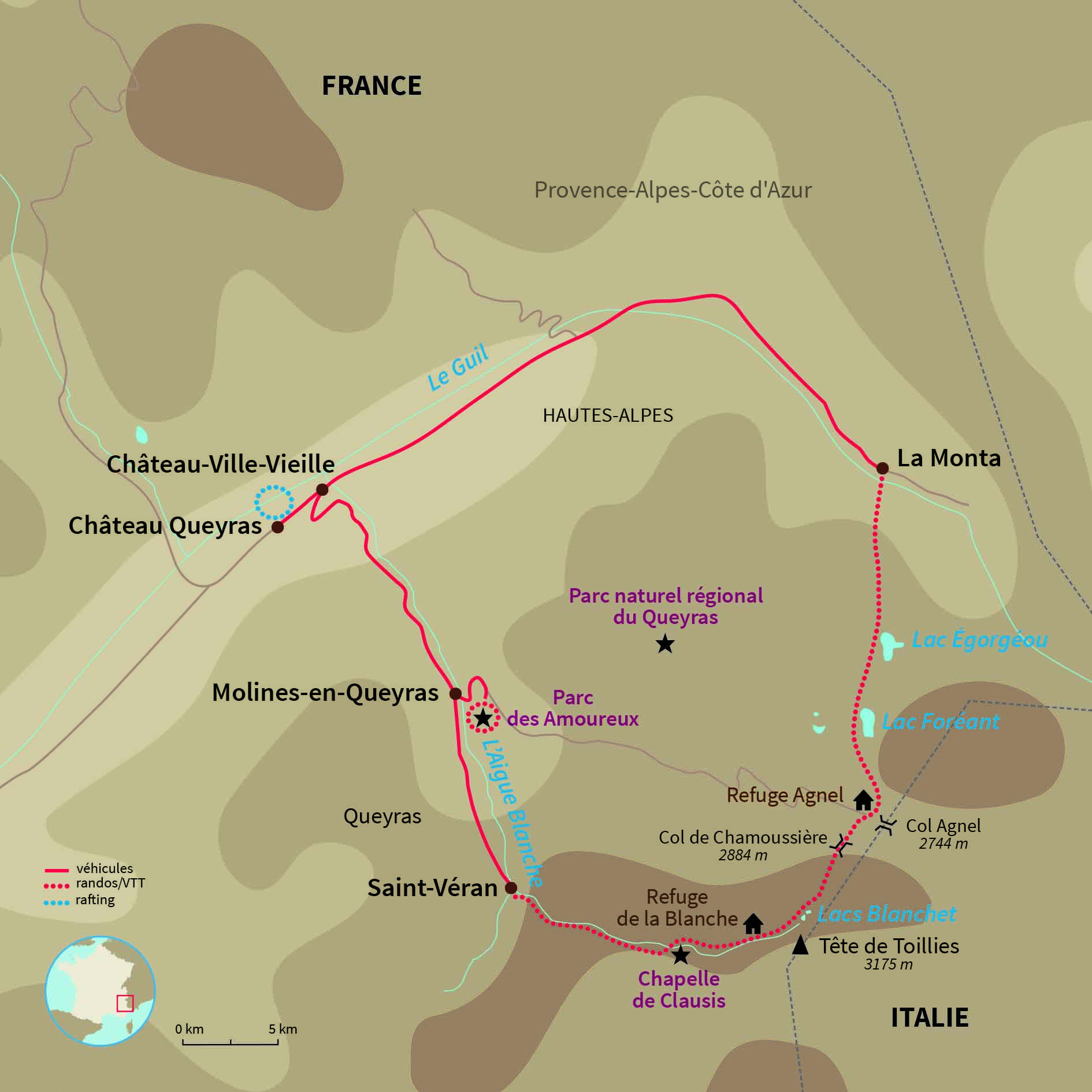 Circuit multi-activités dans ce joyau des Alpes du Sud: accrobranche, rando, jeux de piste, rafting...