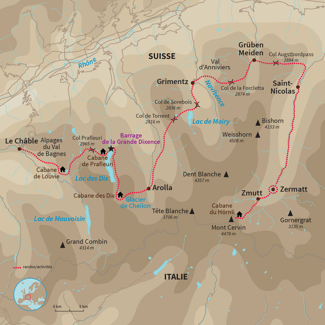 Un parcours mythique sur les hauteurs du massif Alpin Suisse, un trek aux allures himalayennes !