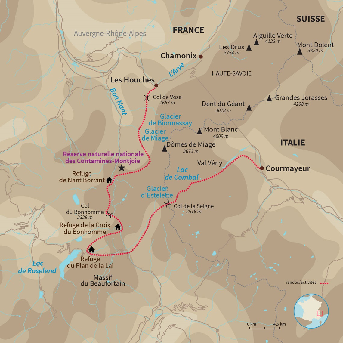 Une itinérance au plus près du Mont-Blanc, pour petits et grands, de refuge en refuge accompagné par des ânes...