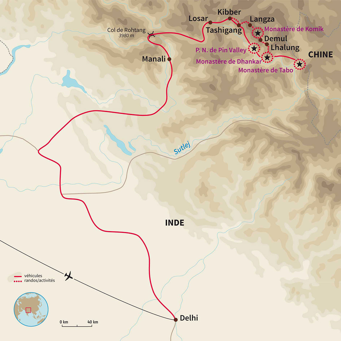 Trekking en Inde, à la découverte des paysages grandioses de la vallée de Spiti, véritable sanctuaire de la culture tibétaine