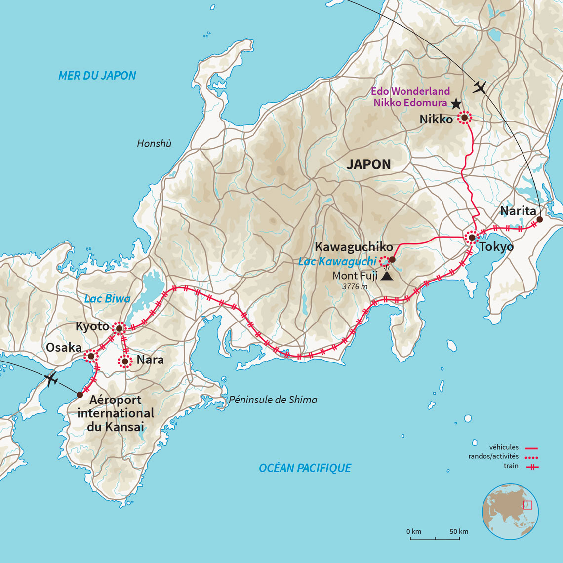 Best of de l'île de Honshu, Tokyo, Nikko, Yamanakako, Mont Fuji, Kyoto, Nara et Osaka en mode tranquille