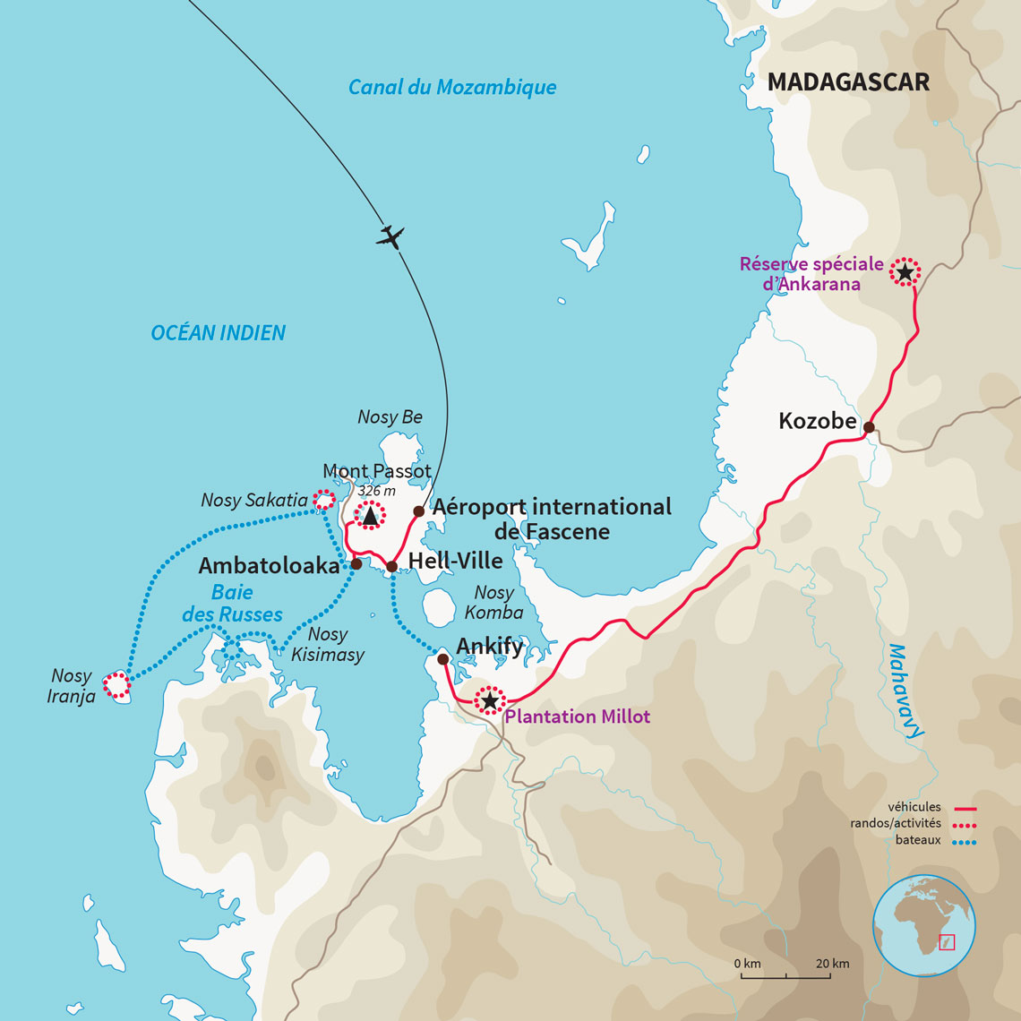 Croisière de 3 jours dans l'archipel de Nosy be à bord de votre Cataraman, découverte du massif de l'Ankarana