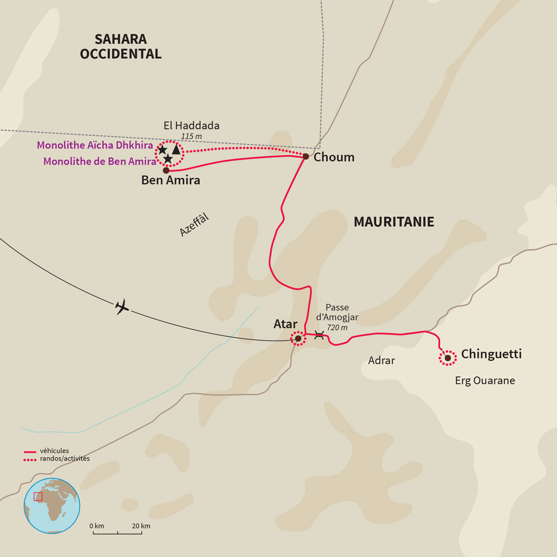 Randonnée Mauritanie : exploration géologique, dunes épiques et rencontres culturelles à Atar, Amasagua, et Chinguetti