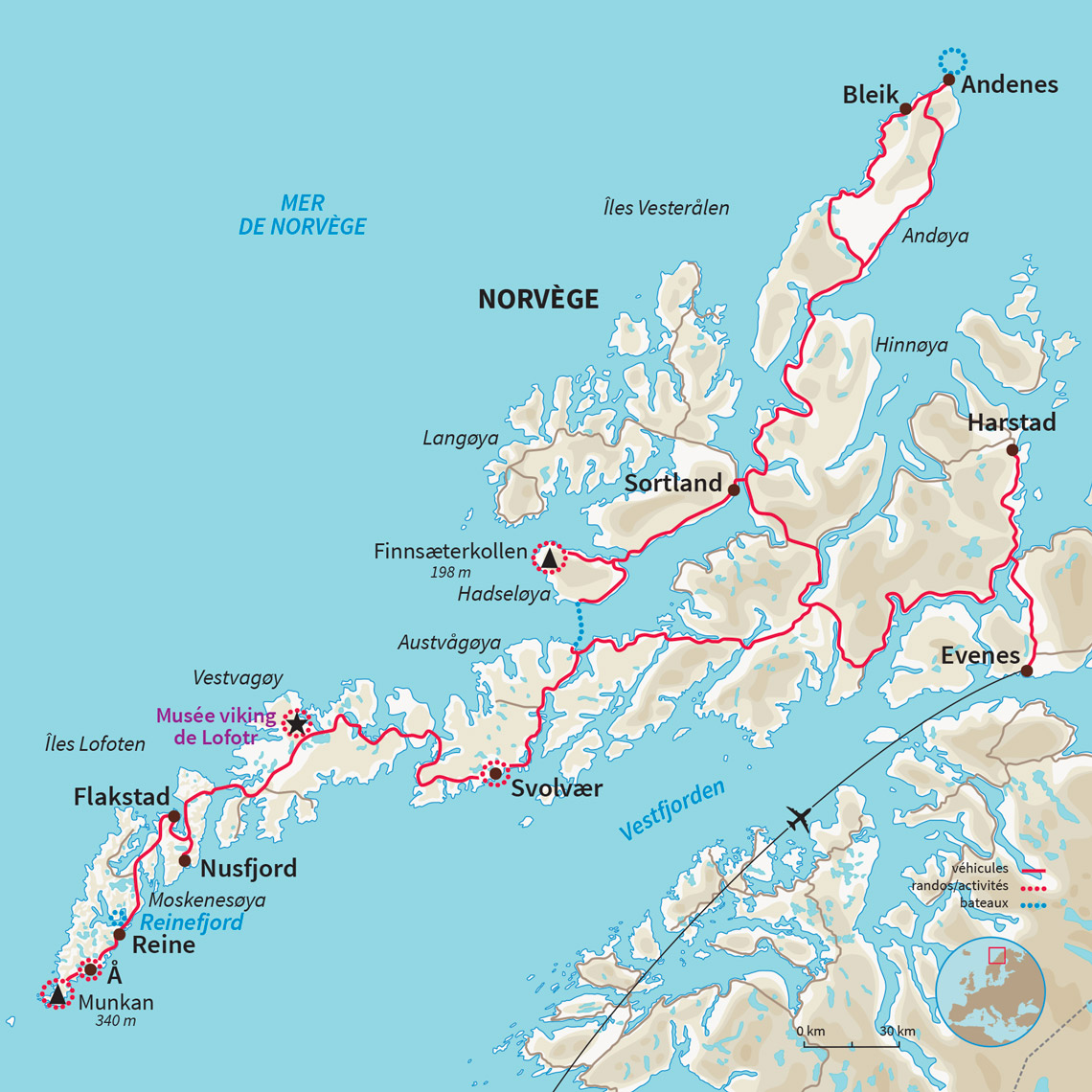 Voyage en autotour dans les îles Vesteralen et Lofoten en Norvège avec randos et safari baleines