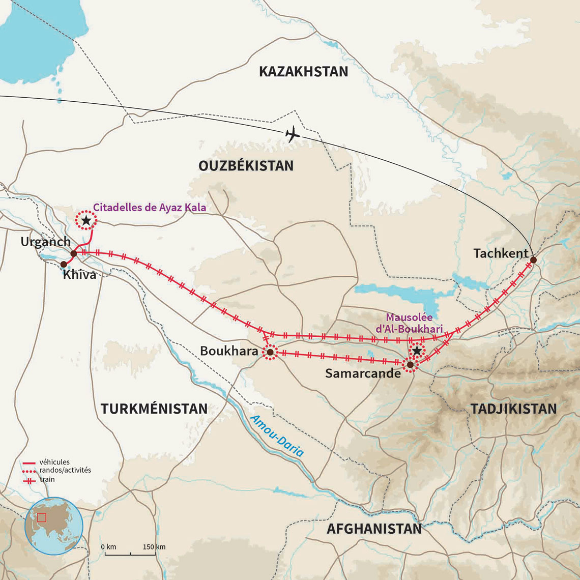 Voyage en train en Ouzbékistan: incontournables en liberté, région d'Ellik Kala et immersion dans un village !