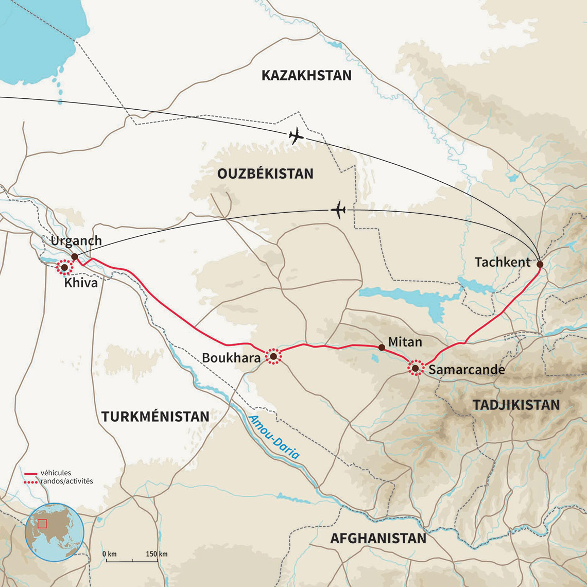 Découverte des mythiques étapes de la route de la Soie : Khiva, Samarcande, Boukhara en toute liberté !