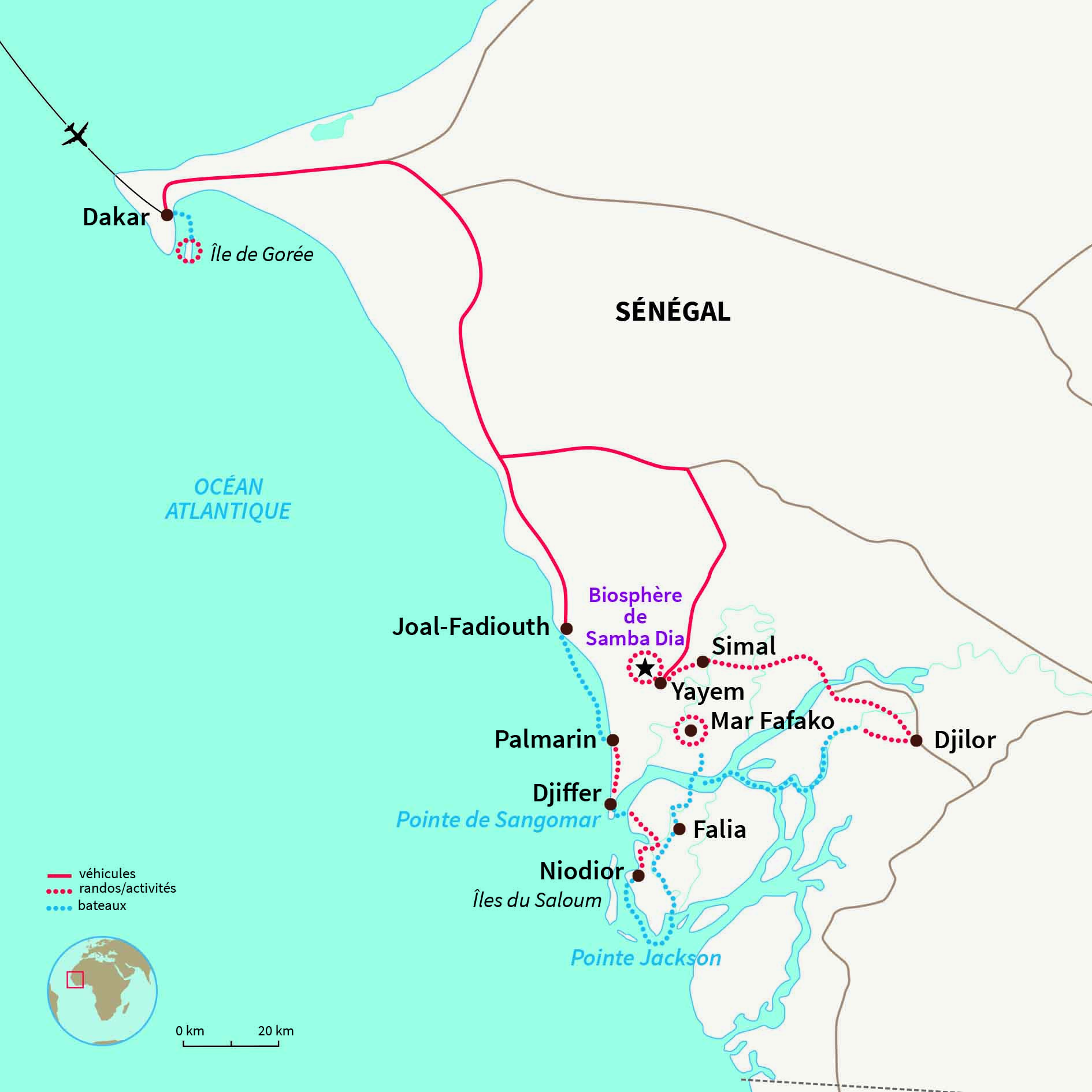 Circuit découverte du Sénégal en famille : à pied, en pirogue à travers les bolongs du Siné Saloum et de ses villages !