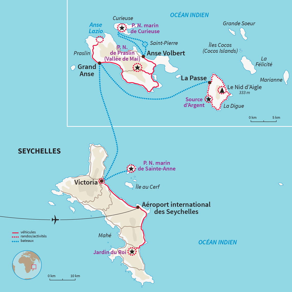 Une découverte des Seychelles en famille sur les îles de Mahé, Praslin et La Digue avec séjour en appartements tout équipés