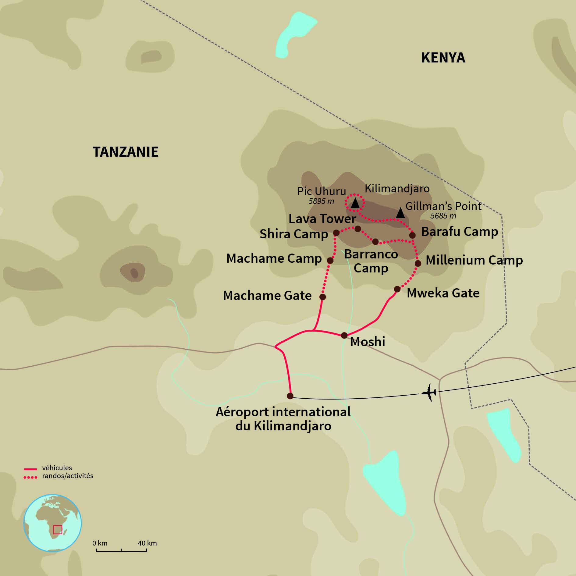 Ascension du mont Kilimandjaro par la mythique Voie Machame, accompagné de votre guide privatif, une ascension progressive