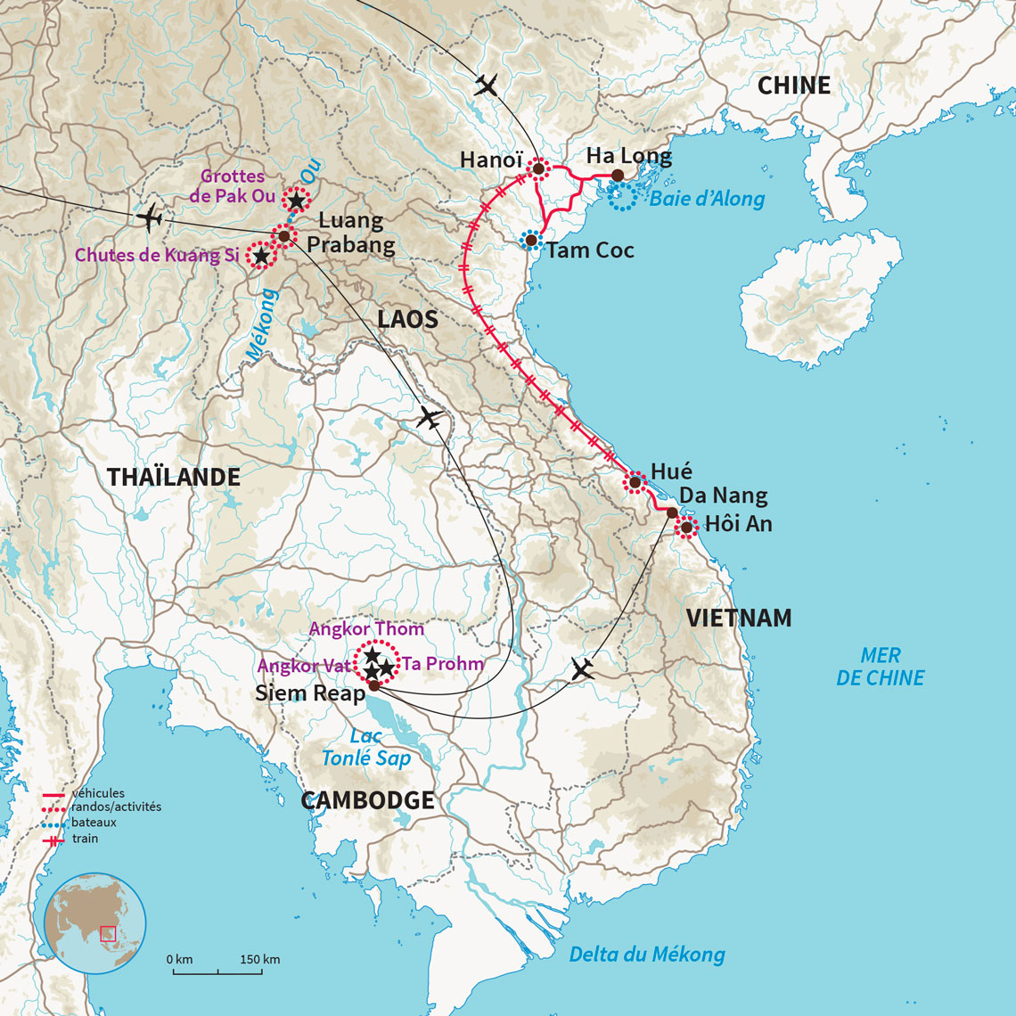 Circuit Vietnam, Cambodge et Laos, les trois joyaux de l’Indochine réunis dans une aventure sur mesure et hors des sentiers battus