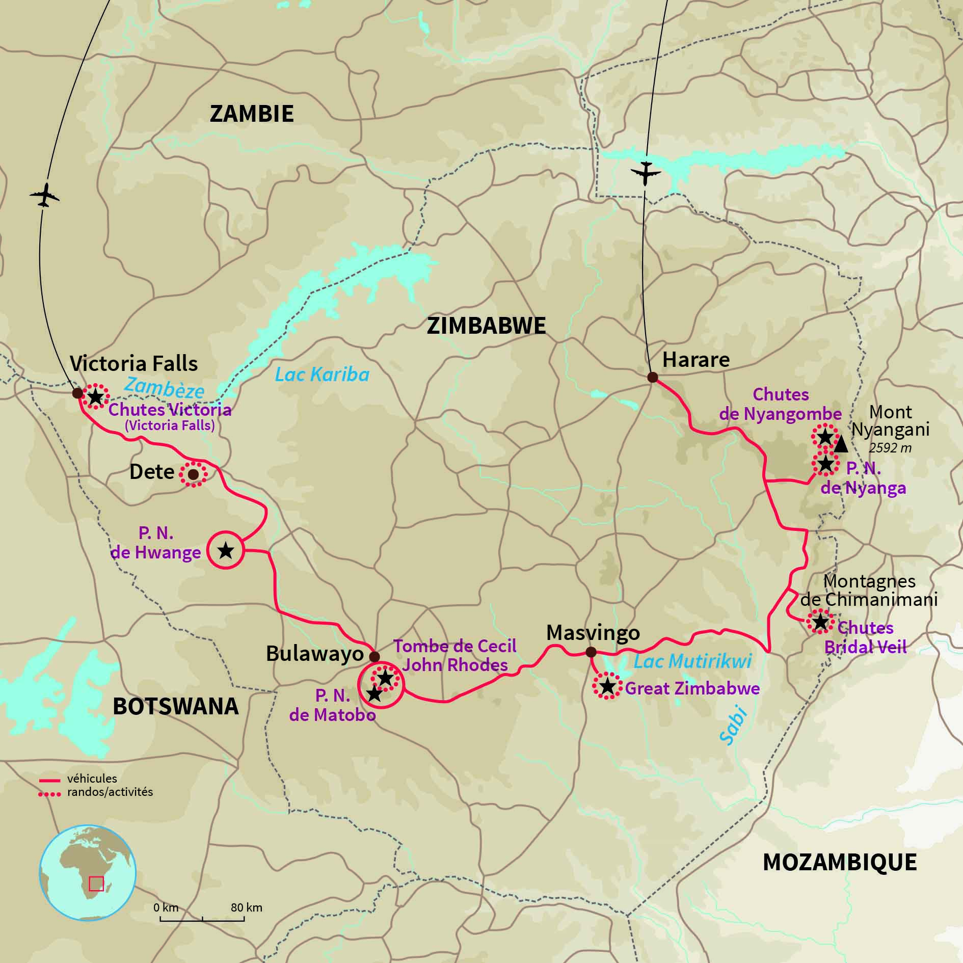 Voyage découverte entre nature grandiose et histoire millénaire: Matopos, Hwange, Great Zimbabwe, Nyanga et Vic Falls !