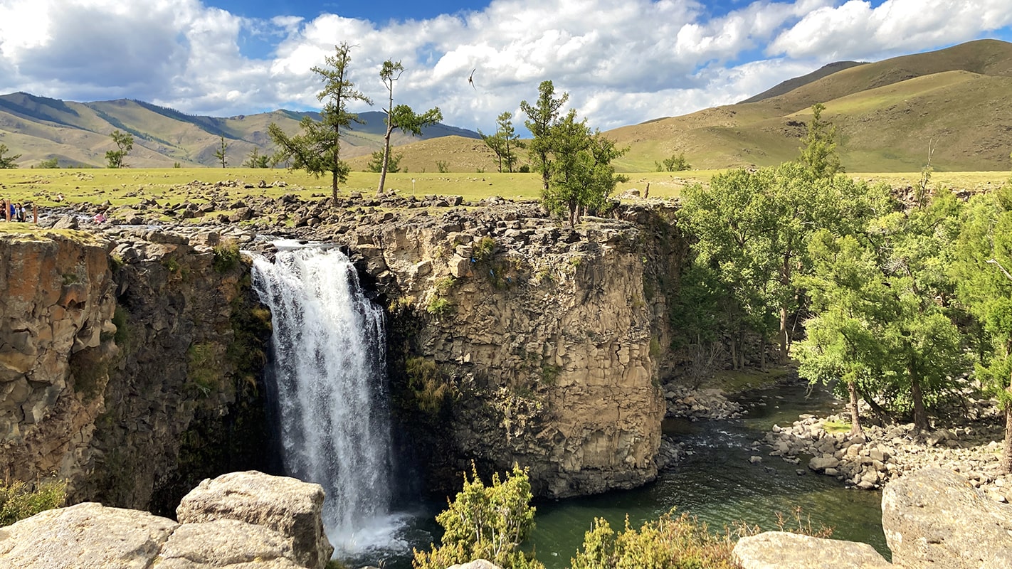 Cascade de la vallée de l'Orkhon © Zoé Mazouzi/Nomade Aventure