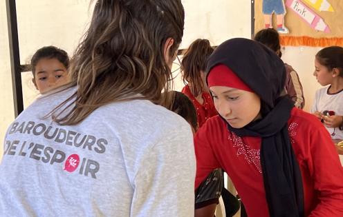 Travail de l'ONG Les Baroudeurs de l'Espoir auprès des enfants au Liban © BDLE