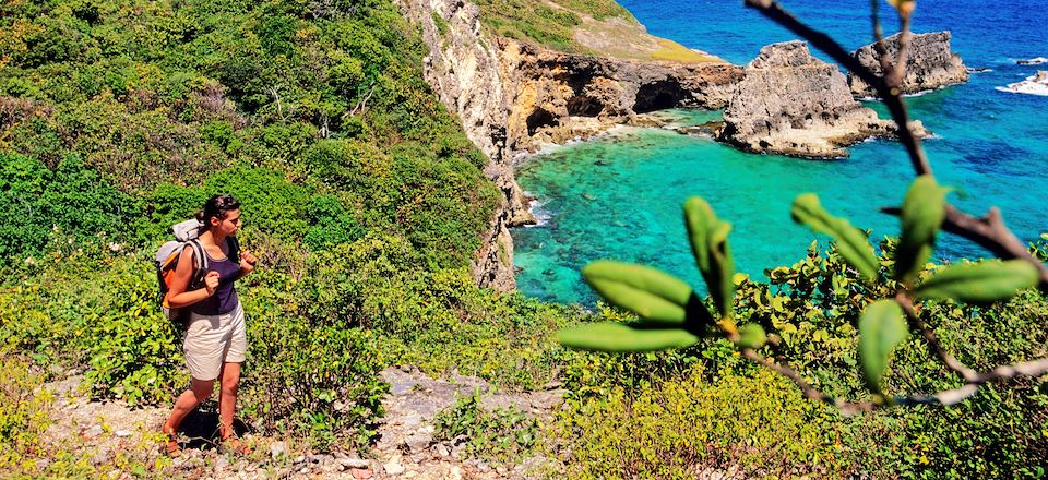 Randonnée et baignade dans l'archipel Papillon des Caraïbes version longue: Les Saintes, Marie-Galante, La Désirade