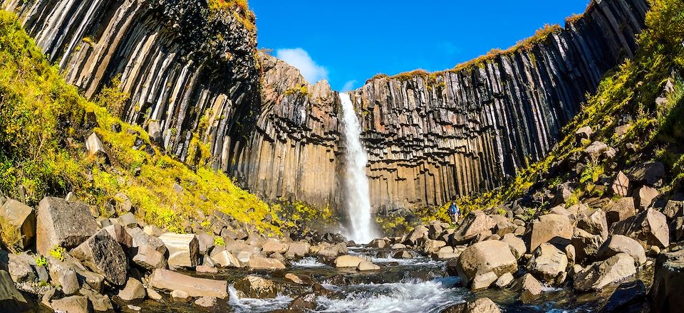 Partez avec ce circuit sud de l'Islande en 8 jours à la découverte de cette côte lors de randonnées avec des nuits en refuge