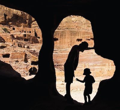 Voyage en famille en Jordanie entre randonnée et meharée, sur les traces des Nabatéens et de Lawrence d'Arabie...