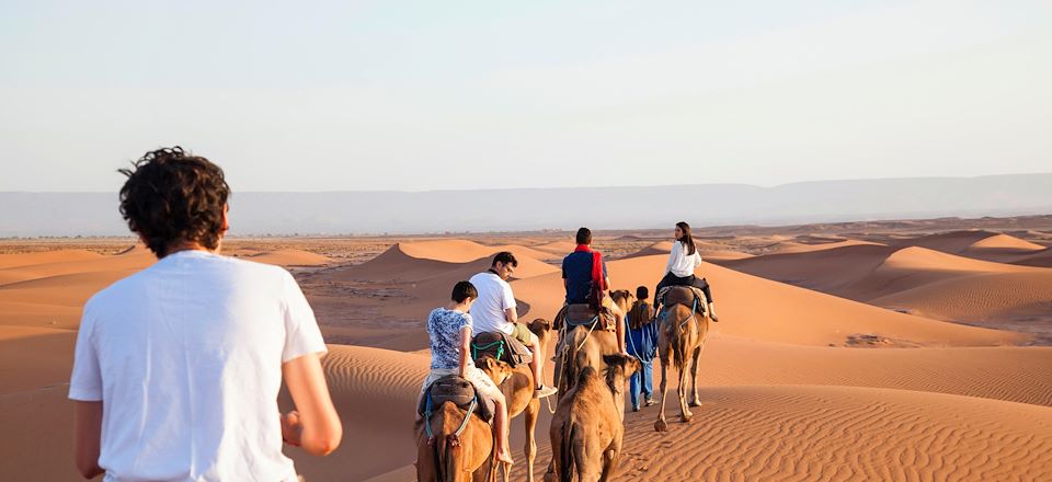 Grande aventure saharienne dans le Sud marocain au rythme d'une caravane chamelière avec nuits à la belle étoile