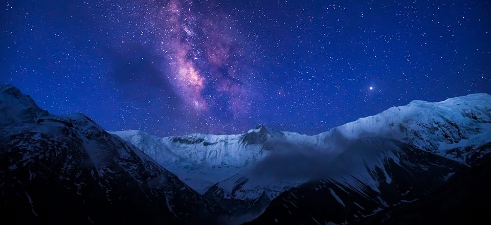 Trek de Chamé au Lac de Tilicho, avec observation des étoiles, planètes et galaxies  en compagnie de l'astronome Stephen Rater