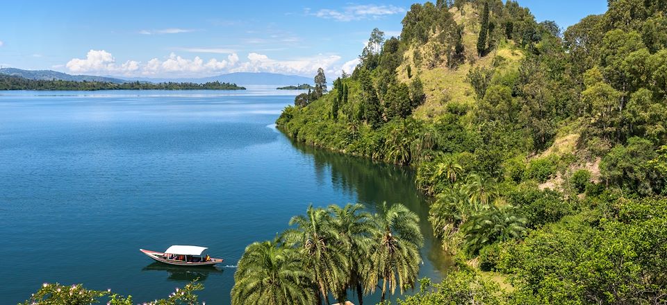 Safari dans le parc Akagera, pistage des chimpanzés, bateau et rando au lac Kivu (Congo NileTrail) et rencontre avec les Gorilles 